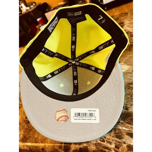 New Era New York Yankees 59FIFTY Fitted Hat 1999 World Series Green Size 7 3/8 - Picture 5 of 5